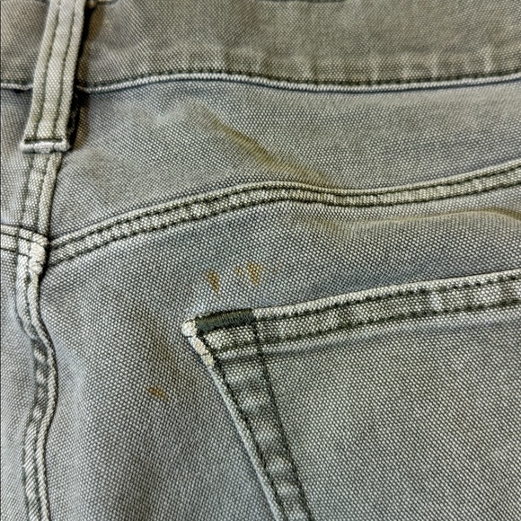 Proof mens 33x32 green faded cotton blend stretch outdoor denim jeans - Picture 8 of 9